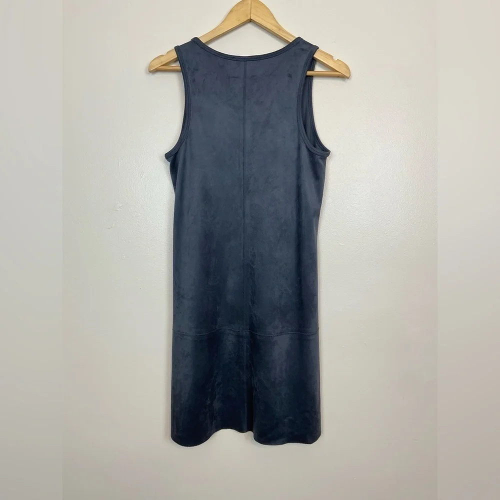 FIFTEEN TWENTY GRAY FAUX SUEDE MINI TANK DRESS